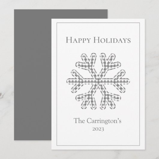 prettige feestdagen Play Snowflake Modern (Voorkant / Achterkant)