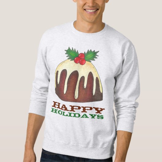 prettige feestdagen Plum Pudding Ugly KerstSweater Trui (Voorkant)