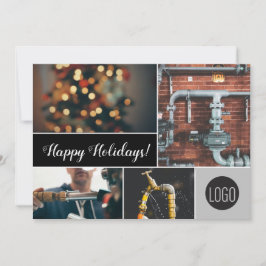 prettige feestdagen Plumber Business logo Foto's Feestdagenkaart