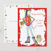 Prettige feestdagen (plural:) briefkaart met (Voorkant / Achterkant)