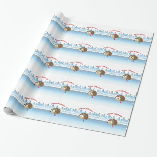 Prettige feestdagen (plural:)! De Egel van de Cadeaupapier