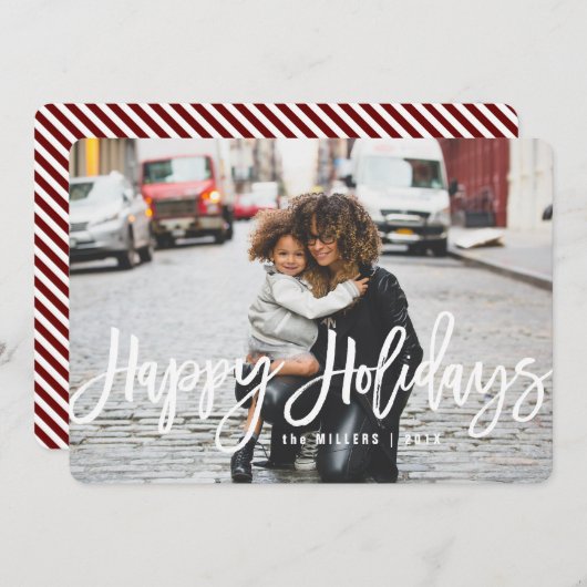 Prettige feestdagen (plural:) de horizontale Kaart (Voorkant / Achterkant)