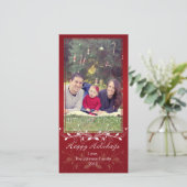 Prettige feestdagen (plural:) de Kaart van de Foto (Staand voorkant)