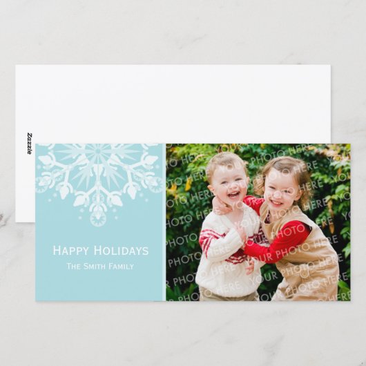 Prettige feestdagen (plural:) de Kaart van de Foto (Voorkant / Achterkant)