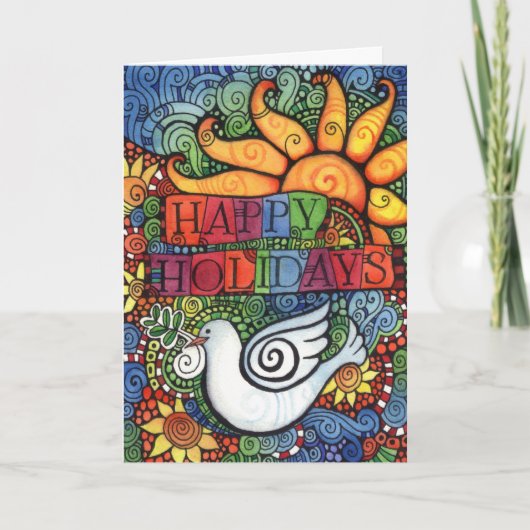 Prettige feestdagen (plural:) de Kerstkaart van de Kaart (Voorkant)