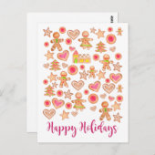 Prettige feestdagen (plural:) de koekjes van de briefkaart (Voorkant / Achterkant)