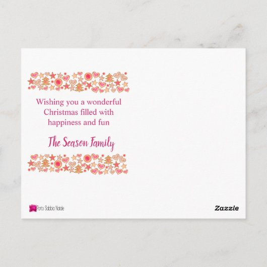 Prettige feestdagen (plural:) de koekjes van de briefkaart (Achterkant)