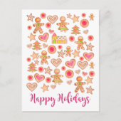 Prettige feestdagen (plural:) de koekjes van de briefkaart (Voorkant)
