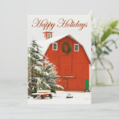 Prettige feestdagen (plural:) - Feestelijke rode Feestdagenkaart (Staand voorkant)