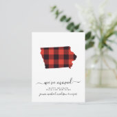 Prettige feestdagen (plural:) | hebben wij | Iowa Briefkaart (Staand voorkant)