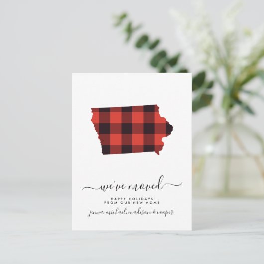 Prettige feestdagen (plural:) | hebben wij | Iowa Briefkaart (Staand voorkant)