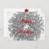 Prettige feestdagen (plural:) het Briefkaart van (Voorkant / Achterkant)