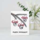 Prettige feestdagen (plural:) het briefkaart van (Staand voorkant)