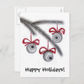 Prettige feestdagen (plural:) het briefkaart van (Voorkant / Achterkant)