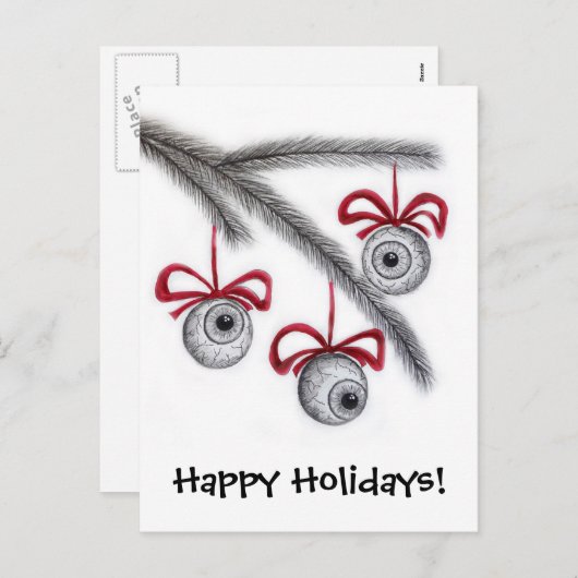 Prettige feestdagen (plural:) het briefkaart van (Voorkant / Achterkant)