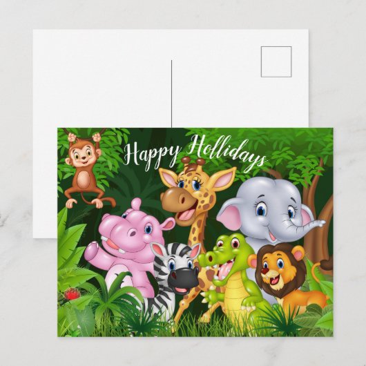 Prettige feestdagen (plural:) het briefkaart van (Voorkant / Achterkant)