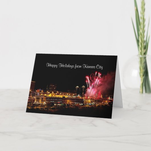 Prettige feestdagen (plural:) het Vuurwerk van het Kaart (Voorkant)