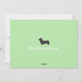 Prettige feestdagen (plural:) Kaart Corgi (Achterkant)