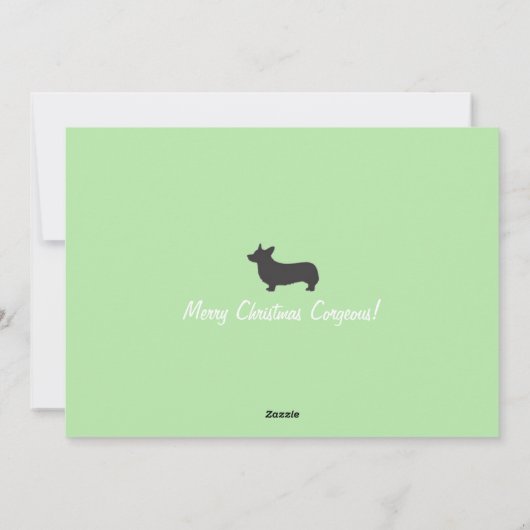 Prettige feestdagen (plural:) Kaart Corgi (Achterkant)