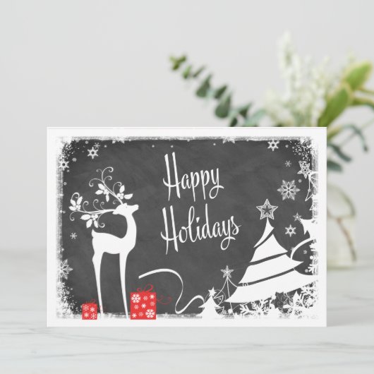 Prettige feestdagen (plural:) Kaart | Faux Bord, (Staand voorkant)