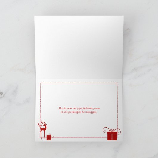Prettige feestdagen (plural:) Kaart | Rode, (Binnen)