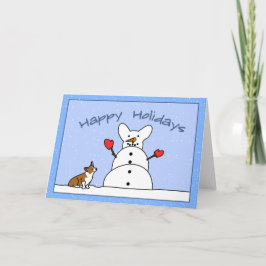 Prettige feestdagen (plural:) Kerstkaart Corgi Kaart