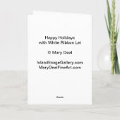 Prettige feestdagen (plural:) met Wit Lint Lei (Achterkant)