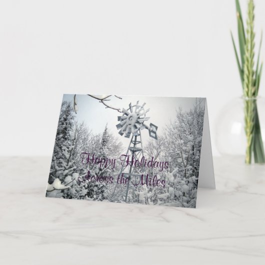 Prettige feestdagen (plural:) over de Mijlen Kaart (Voorkant)