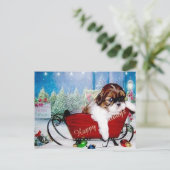 Prettige feestdagen (plural:) Shih Tzu (Staand voorkant)