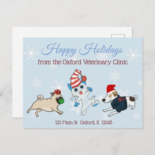 Prettige feestdagen (plural:) Van het Bedrijfs (Voorkant / Achterkant)