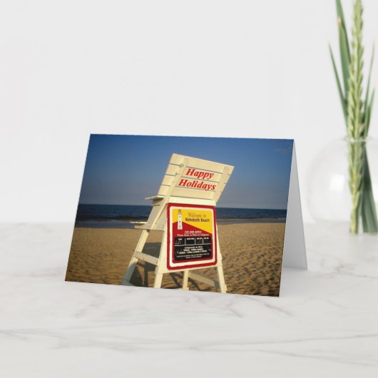 Prettige feestdagen (plural:) van het Strand Kaart (Voorkant)