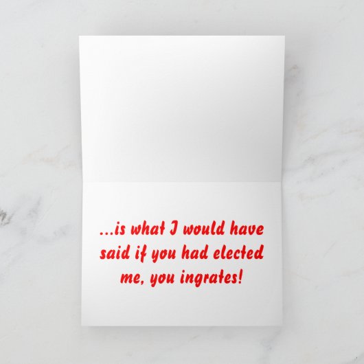 Prettige feestdagen (plural:), Verliezers - Kaart (Binnen)