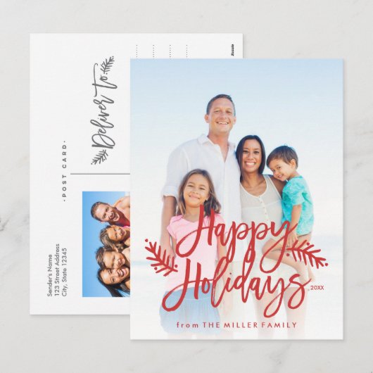 Prettige feestdagen (plural:) voorzag de Volledige (Voorkant / Achterkant)