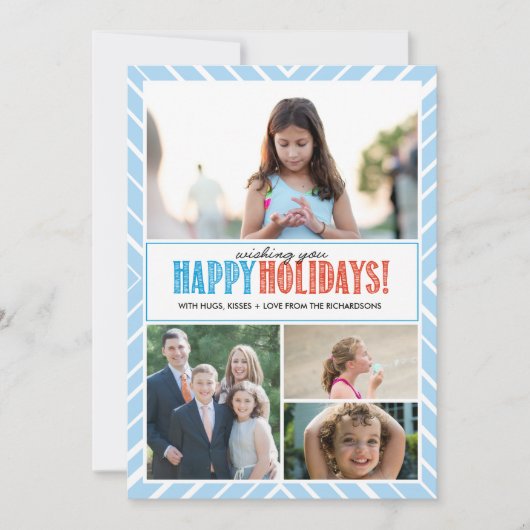 Prettige feestdagen (plural:) Wensen x4 Feestdagenkaart (Voorkant)