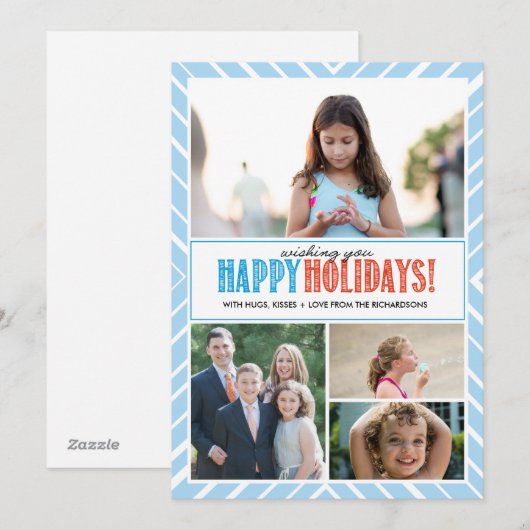 Prettige feestdagen (plural:) Wensen x4 Feestdagenkaart (Voorkant / Achterkant)