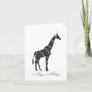Prettige feestdagen (plural:) Wenskaart - Giraffe Kaart