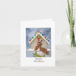 Prettige feestdagen (plural:) Winterkoninkje Kaart