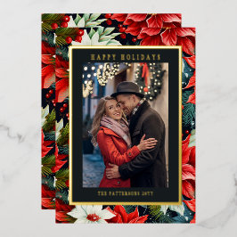 Prettige feestdagen Poinsettia Bloemenfoto Kerst