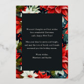 Prettige feestdagen Poinsettia Bloemenfoto Kerst (Achterkant)