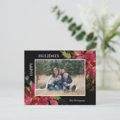 Prettige feestdagen Poinsettia Briefkaart (Staand voorkant)