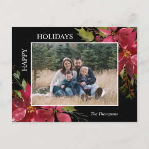 Prettige feestdagen Poinsettia Briefkaart