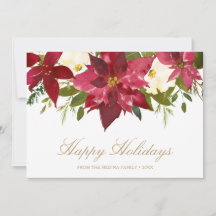 Prettige feestdagen Poinsettia Gold