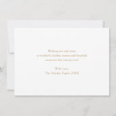 Prettige feestdagen Poinsettia Gold Feestdagenkaart (Achterkant)