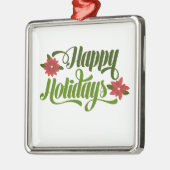 prettige feestdagen Poinsettia Metalen Ornament (Links)