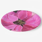 prettige feestdagen Poinsettia Papieren Bordje (Gekanteld)