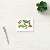 Prettige feestdagen Poinsettia Post merkt op Post-it® Notes (Kantoor)