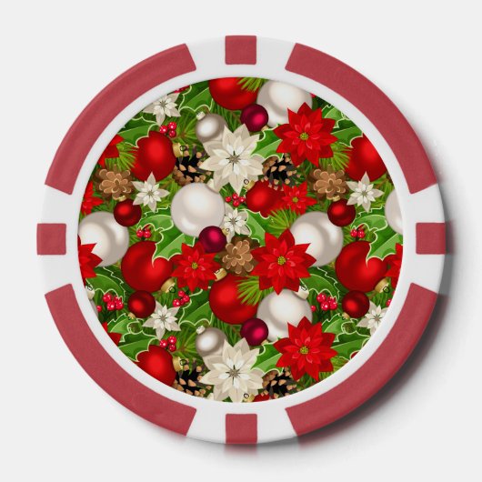 Prettige feestdagen Poker Chips (Voorkant)