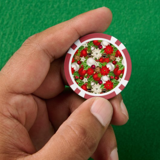 Prettige feestdagen Poker Chips (Hand)