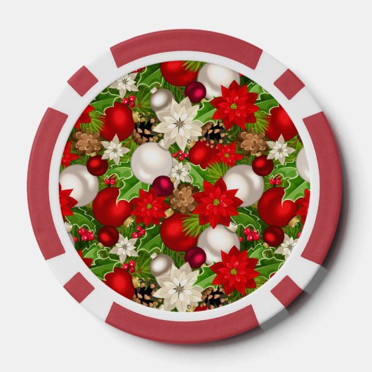 Prettige feestdagen Poker Chips (Achterkant)