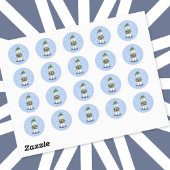 Prettige feestdagen Polar Beer Blauwe Sticker